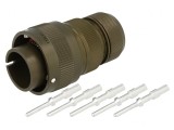 Conector militar 18 VG95234 mufă tată 5 pini oliv