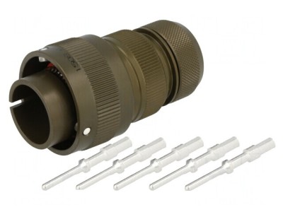Conector militar 18 VG95234 mufă tată 5 pini oliv foto
