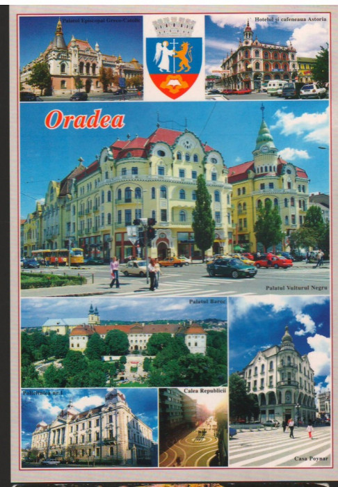 CPI B12435 CARTE POSTALA - ORADEA. ZONA CENTRALA, MOZAIC