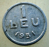 1.815 ROMANIA RPR 1 LEU 1951, Aluminiu