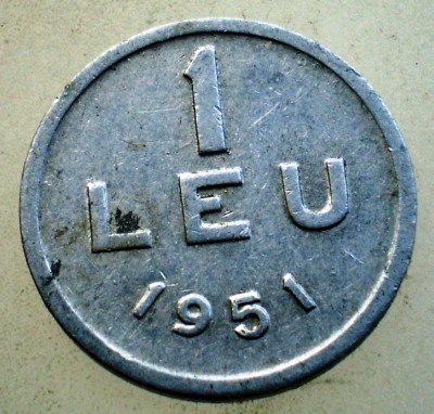 1.815 ROMANIA RPR 1 LEU 1951 foto
