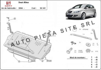 Scut metalic motor Seat Altea fabricat incepand cu 2004 APS-30,141 foto