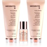 Set Cadou Medavita Huile d'&Eacute;tolle Corp si Par pentru Femei - Crema 75ml, Gel Dus 75ml, Ulei Par 15ml