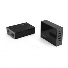 Incarcator retea Orico TSL-6U 5x USB 1x USB-C Negru foto