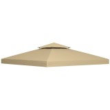 Outsunny Acoperiș de Rezervă pentru pavilion de Grădină P&acirc;nză de Rezervă pentru pavilion tonel Tendă 3 x 3 m Bej | Aosom Romania