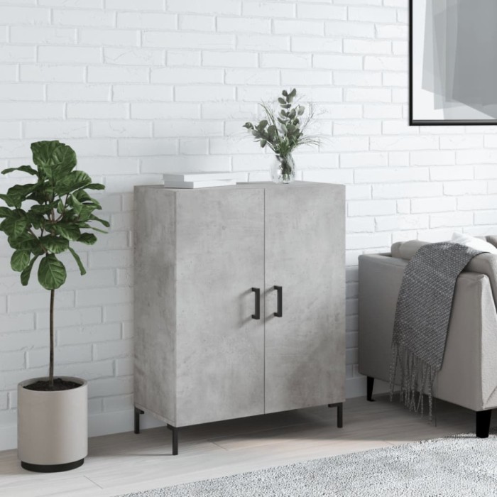 vidaXL Servantă, gri beton, 69,5x34x90 cm, lemn compozit
