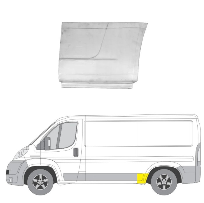 Segment reparatie aripa spate Peugeot Boxer (250), Fiat Ducato (250), Citroen Jumper (250) 09.2006-08.2014-,, Ram Promaster, 02.2013-, model: L2; ver