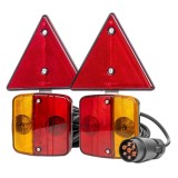 Set lampi remorca magnetice AMiO 12V cu mufa 7 PIN si cablu 7,5 m