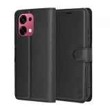 Husa pentru Oppo A6 Pro 5G / A6 Pro 4G, Techsuit, Leather Folio, Neagra