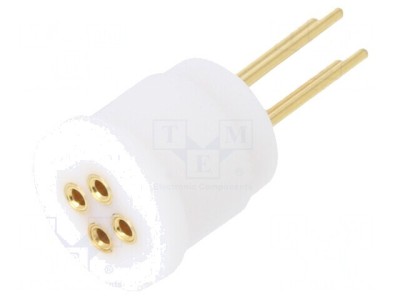 Soclu Tranzistoare TO18 THT Aurit PTFE 4 PIN foto