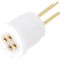 Soclu Tranzistoare TO18 THT Aurit PTFE 4 PIN