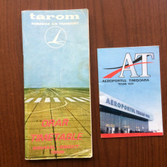 TAROM ORAR TIMETABLE 26 Mart-28 Octombrie 1989 RSR Romanian air transport +bonus