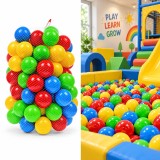 Cumpara ieftin Set 100 mingi multicolore plastic, diametru 5.5 cm, pentru spatiu de joaca, cort sau piscine