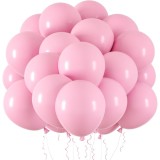 Set 10 baloane din latex, flippy, model party, 13 cm, 1 g, roz