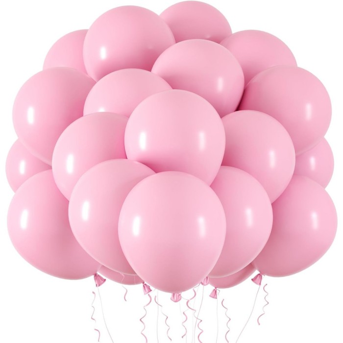 Set 10 baloane din latex, flippy, model party, 13 cm, 1 g, roz
