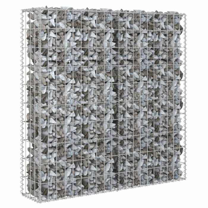 Perete gabion cu capace, 80 x 20 x 100 cm, otel galvanizat