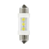 Bec tip LED 12V sofit cu 3 leduri 10x36mm SV85-8 (C5W) 2buc - Alb Garage AutoRide