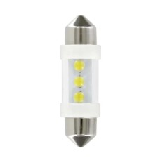 Bec tip LED 12V sofit cu 3 leduri 10x36mm SV85-8 (C5W) 2buc - Alb Garage AutoRide foto