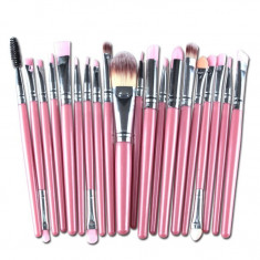 SET 20 PERII PENSULE MACHIAJ PINK PENTRU UN MACHIAJ TOTAL PENSULE PROFESIONALE foto