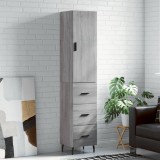 vidaXL Dulap &icirc;nalt, gri sonoma, 34,5x34x180 cm, lemn prelucrat