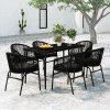Gossi set de servit masa pentru gradina, 7 piese, negru
