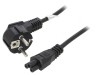 Cablu Alimentare 3m Negru IEC C5 la CEE 7/7 Unghiular, Goobay