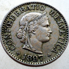 E.229 ELVETIA 10 RAPPEN 1897 B