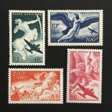 Franta 1946 - Posta Aeriana, serie nestampilata cu sarniere