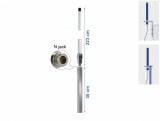 Antena LPWAN 824 - 896 MHz (Lora) N jack 10 dBi 223 cm omnidirectionala fixa exterior, Delock 12581