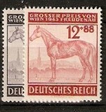 Serie Germania Reich-ul German 1943 Curse de Cai Marele Premiu Viena Freudenau 12+88 Pfennig Cai Neștampilate - A810