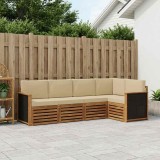 vidaXL Set canapea sectională gradina lemn acacia natural exterior rezistent la intemperii cu perne confortabil