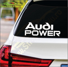 Audi Power -Stickere Auto-Cod:ESV-205 -Dim 20 cm. x 7.4 cm. foto
