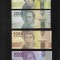 Set Indonezia 1000 + 2000 + 5000 + 10000 rupiah rupii aunc/unc