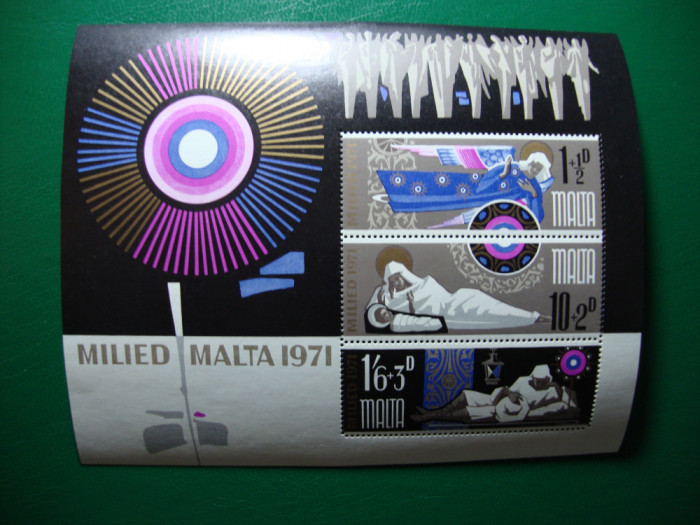 MALTA 1971 BLOC MNH