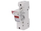 Clemă Siguranțe Cilindrice 14x51mm Șină DIN 50A Gri