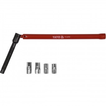 Cheie unghiulara pentru fitinguri Yato YT-24780, cu 5 capete 8, 9, 10, 11, 12mm foto