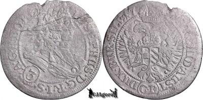 1709 CB, 3 Kreuzer - Iosif I - Brieg - Ducatele Sileziei - Regatul Boemiei foto