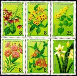 SAO TOME E PRINCIPE, FLORI - SERIE COMPLETĂ MNH, Nestampilat