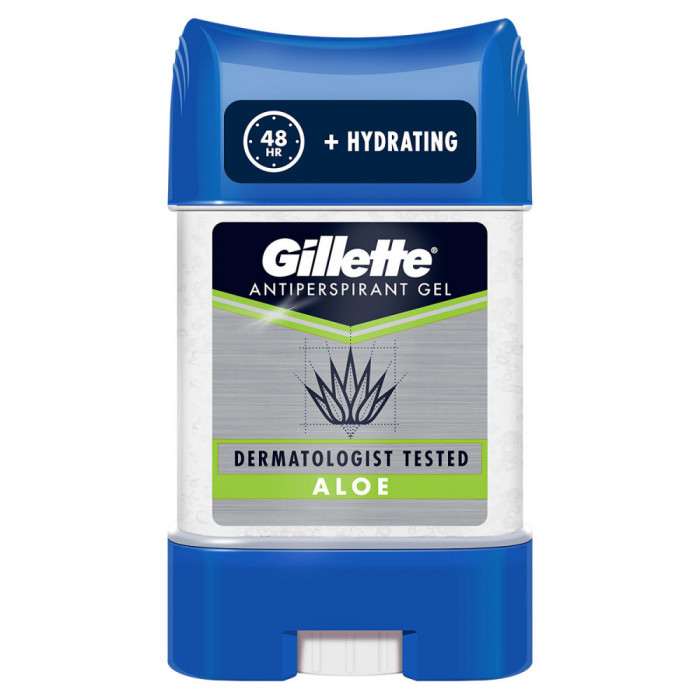 Deodorant Antiperspirant Gel Stick, Gillette, Hydragel Aloe, 70 ml