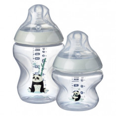 Kit biberoane nou-nascut Tommee Tippee Closer to Nature 0 luni + Ursuleti Panda