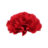 Floare textila pentru cusut sau lipit pe haine, diametru 10 cm, Rosu, Crisalida