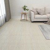 vidaXL Plăci de pardoseală autoadezive, 20 buc., crem, PVC, 1,86 m&sup2;