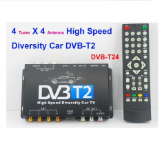 Tuner TV auto Digital DVB-T2 cu 4 antene si cu usb media player foto
