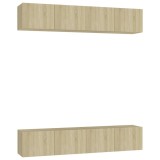 Cumpara ieftin Dulapuri TV, 4 buc., stejar sonoma, 80x30x30 cm, lemn compozit