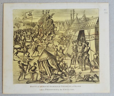 J Harris &amp;quot; Battle of Roch Darien&amp;quot; aquatinta 1803 foto