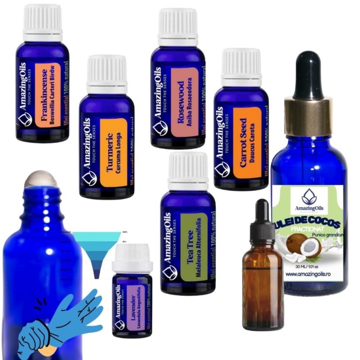 SET cadou cu uleiuri esentiale INGRIJIRE PIELE-6 uleiuri esentiale-80 ml