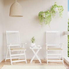 vidaXL Perne scaune gradina 2 buc. bej 40x40x4 cm ?esatura Oxford foto