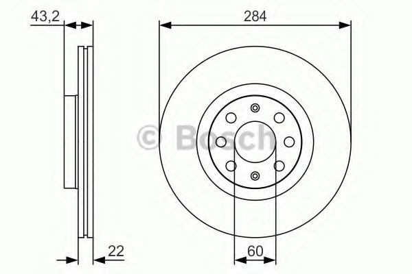 Disc frana OPEL CORSA E (2014 - 2016) BOSCH 0 986 479 S91