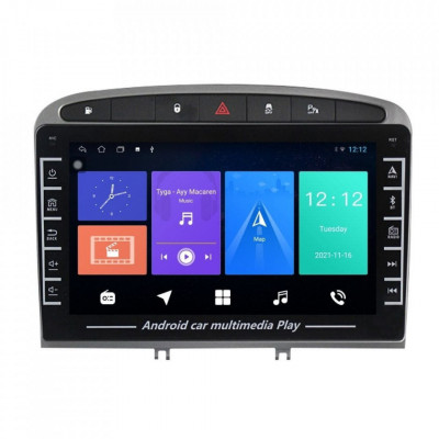 Navigatie dedicata cu Android Peugeot 308 I 2007 - 2013, 1GB RAM, Radio GPS foto