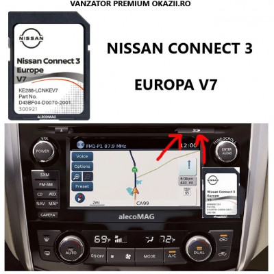 Card navigatie Nissan Connect3 Europa V7 2022 pentru Qashqai Juke Navara X-Trail foto